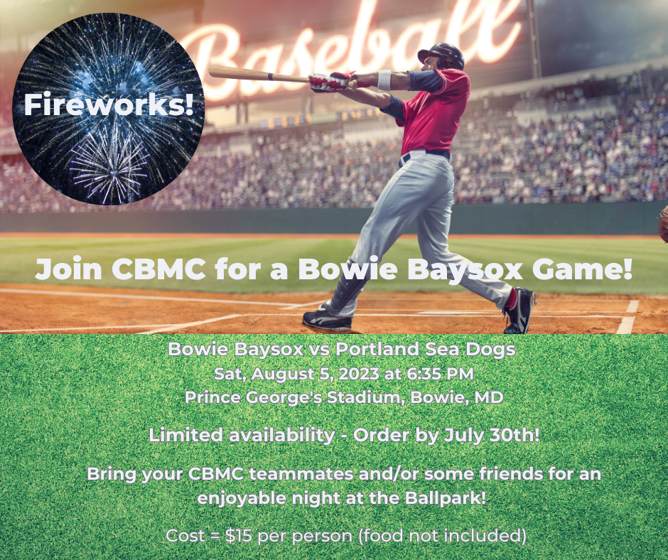 Bring your CBMC teammates and some friends for an enjoyable night at the Ballpark!